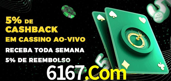 Promoções do cassino ao Vivo 6167.Com
